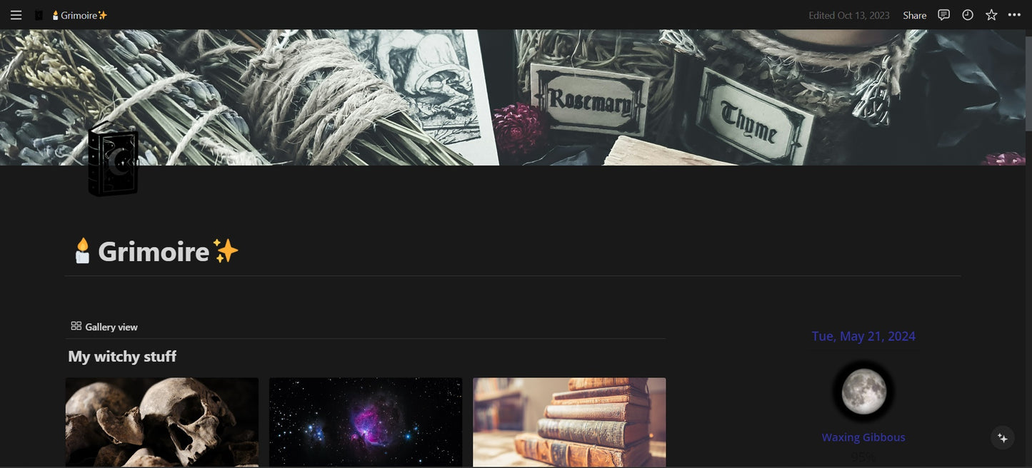 Notion Grimoire Template